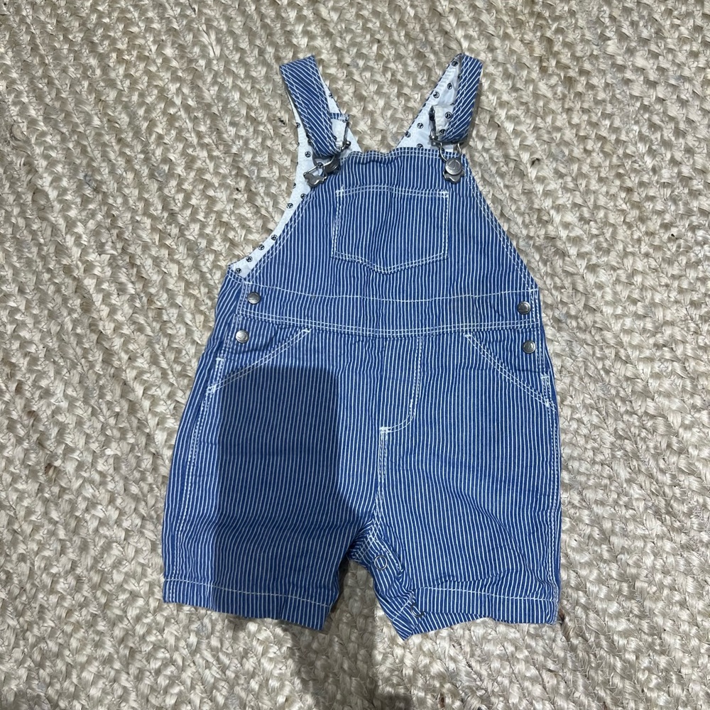 Blue Striped Overalls